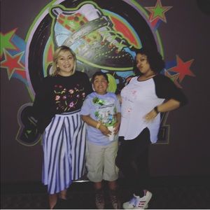 Eloquii Striped Wide Leg Pants